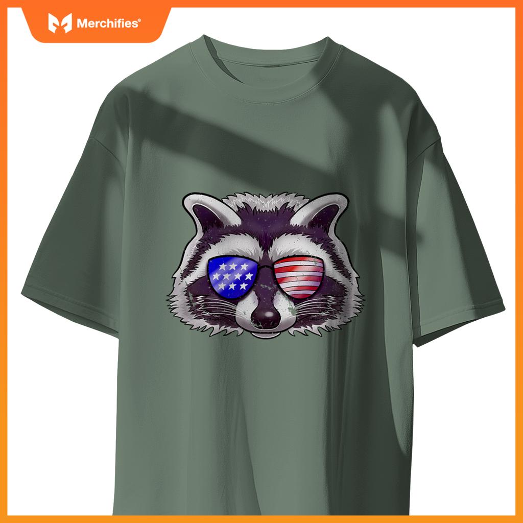 Raccoon - patriotic animals 4th of july usa raccoon T-Shirt