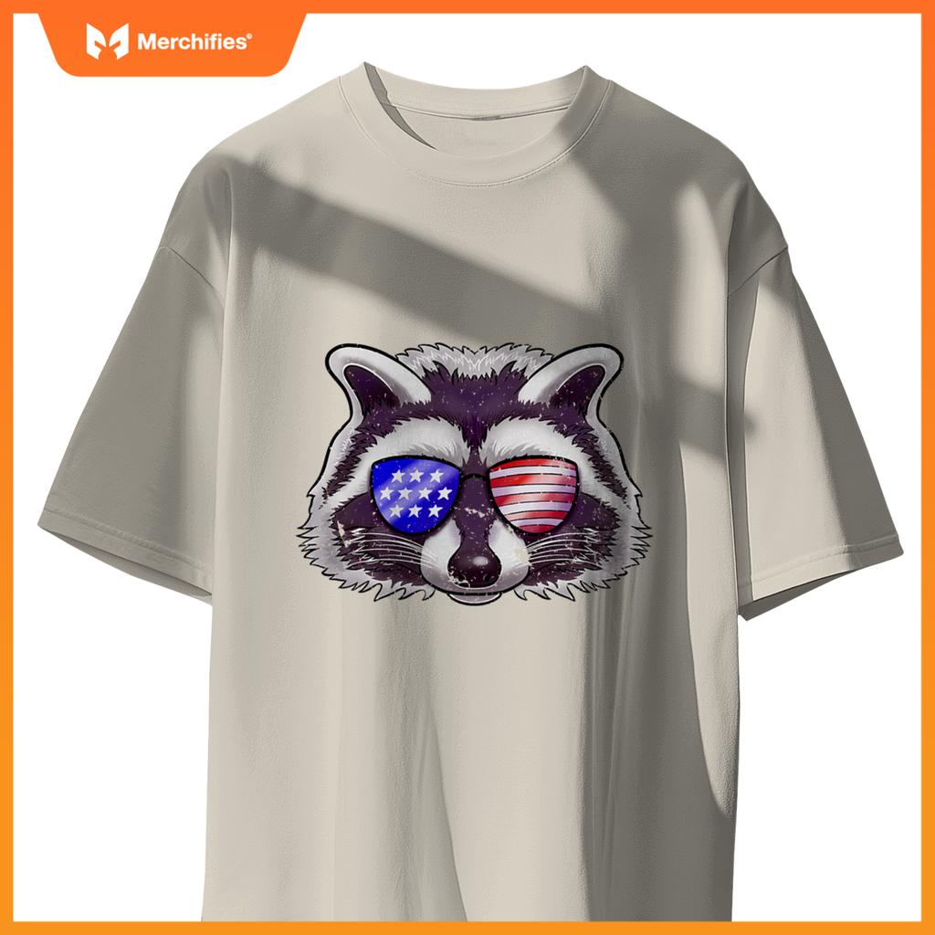 Raccoon - patriotic animals 4th of july usa raccoon T-Shirt