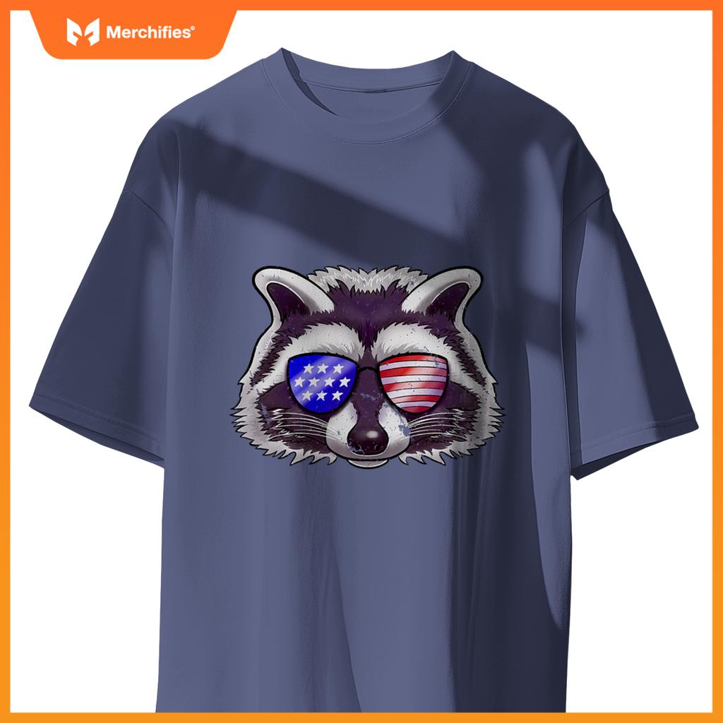Raccoon - patriotic animals 4th of july usa raccoon T-Shirt