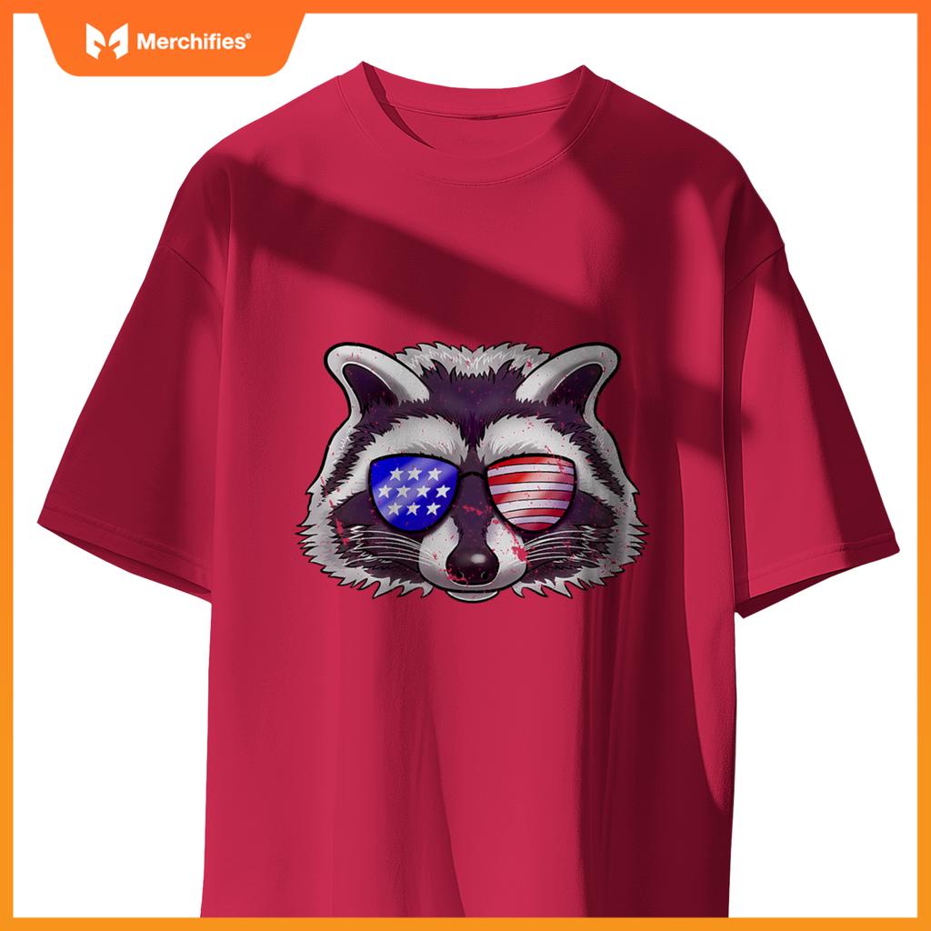 Raccoon - patriotic animals 4th of july usa raccoon T-Shirt