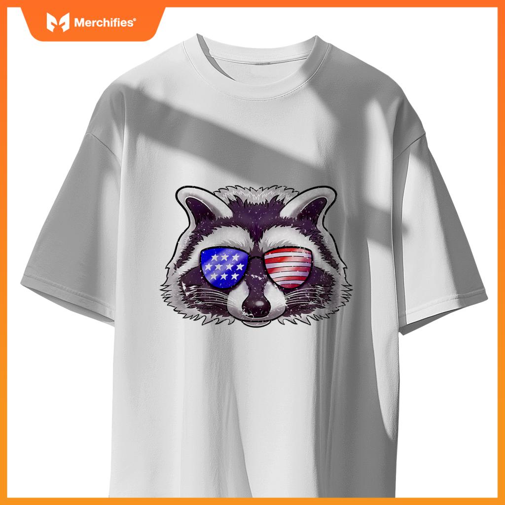 Raccoon - patriotic animals 4th of july usa raccoon T-Shirt