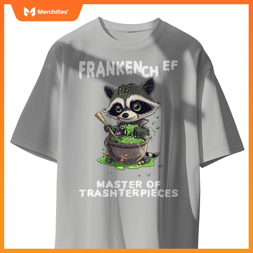 Raccoon Chef Cook Cooking Halloween Frankenstein Raccoon T-Shirt