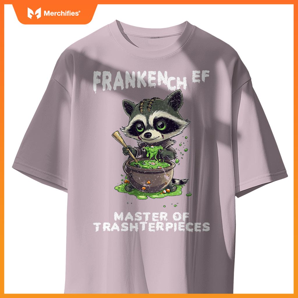 Raccoon Chef Cook Cooking Halloween Frankenstein Raccoon T-Shirt