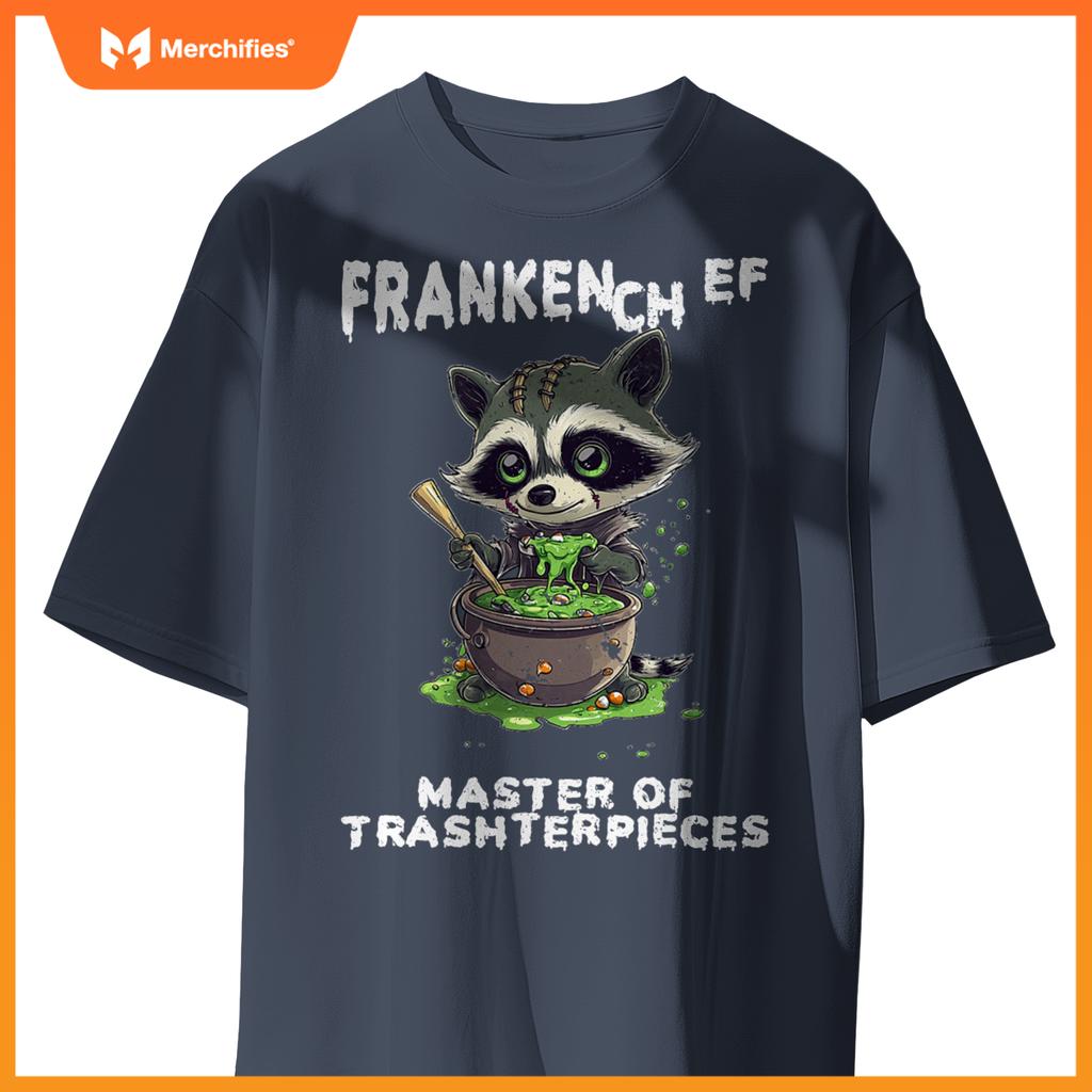 Raccoon Chef Cook Cooking Halloween Frankenstein Raccoon T-Shirt