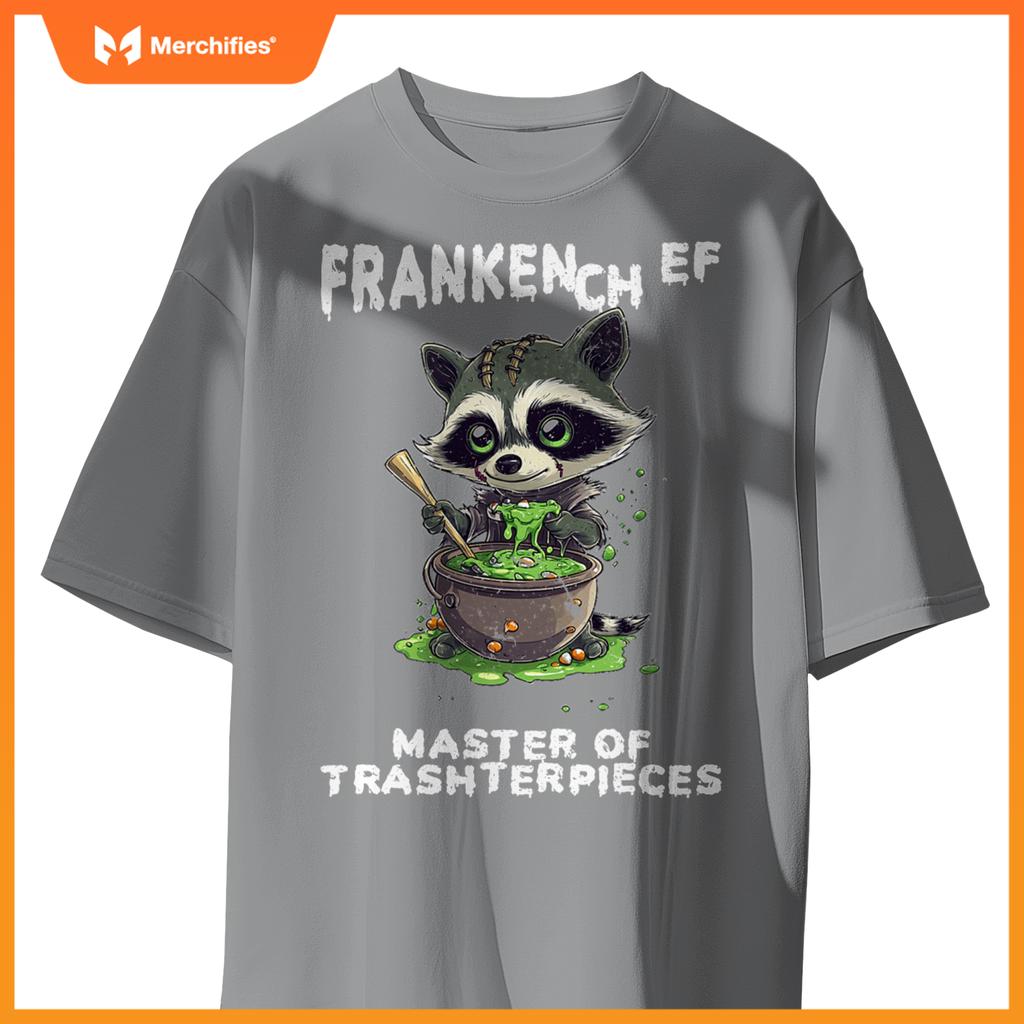 Raccoon Chef Cook Cooking Halloween Frankenstein Raccoon T-Shirt