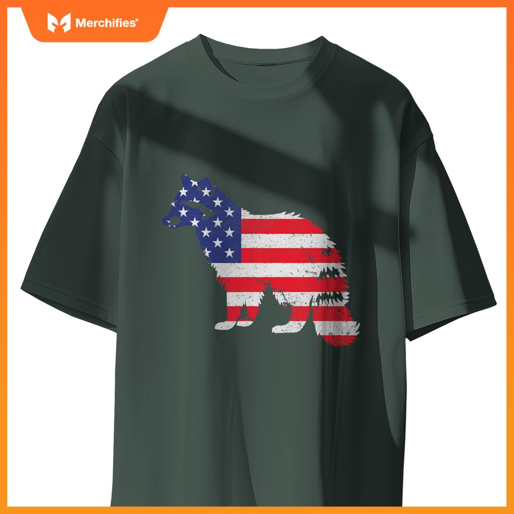 Raccoon independence day patriotic usa flag 4th of july T-Shirt