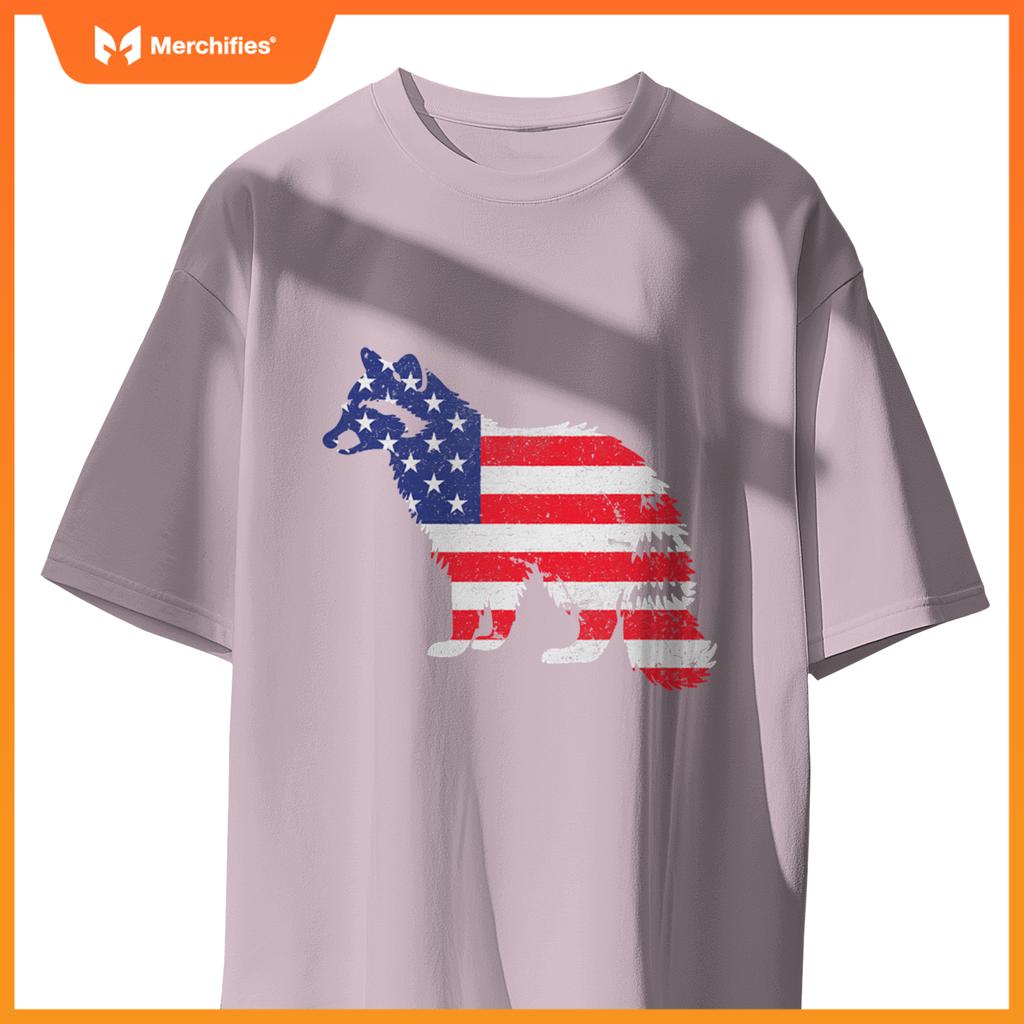 Raccoon independence day patriotic usa flag 4th of july T-Shirt