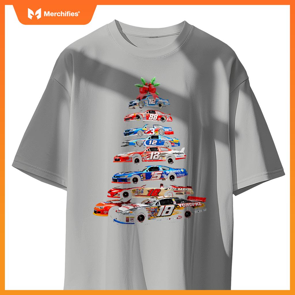 Race Car Christmas Tree  Holiday Racing T-Shirt