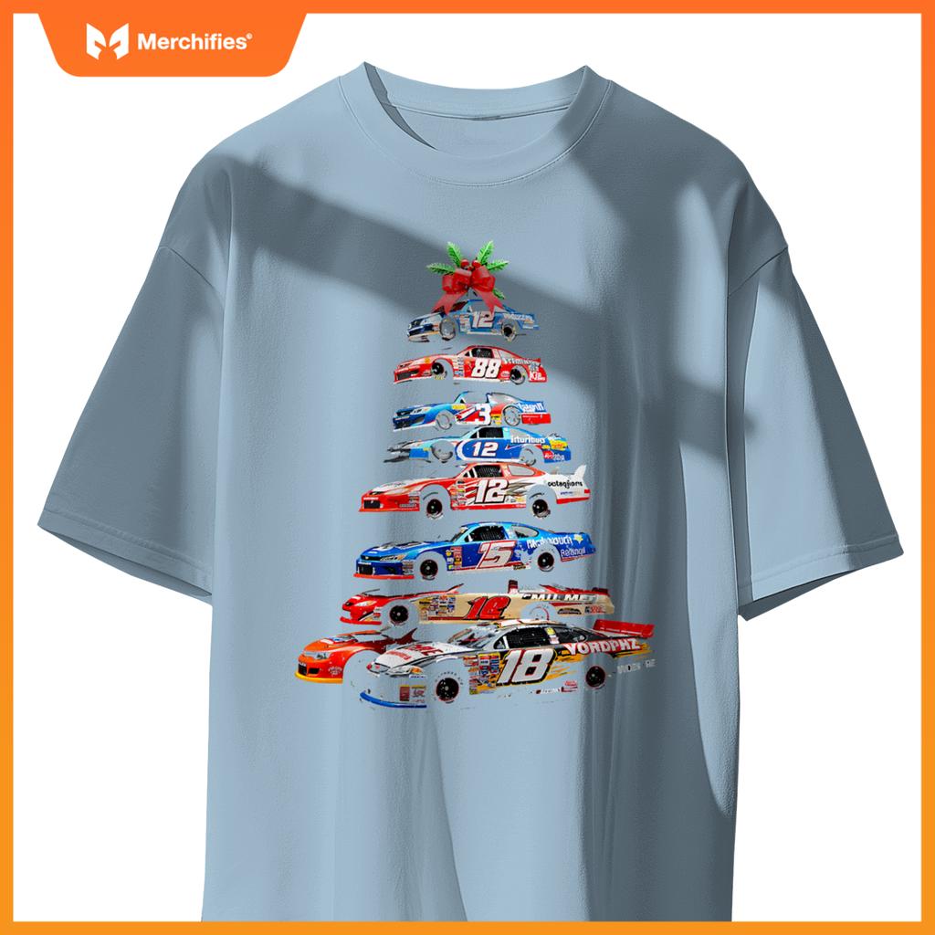 Race Car Christmas Tree  Holiday Racing T-Shirt