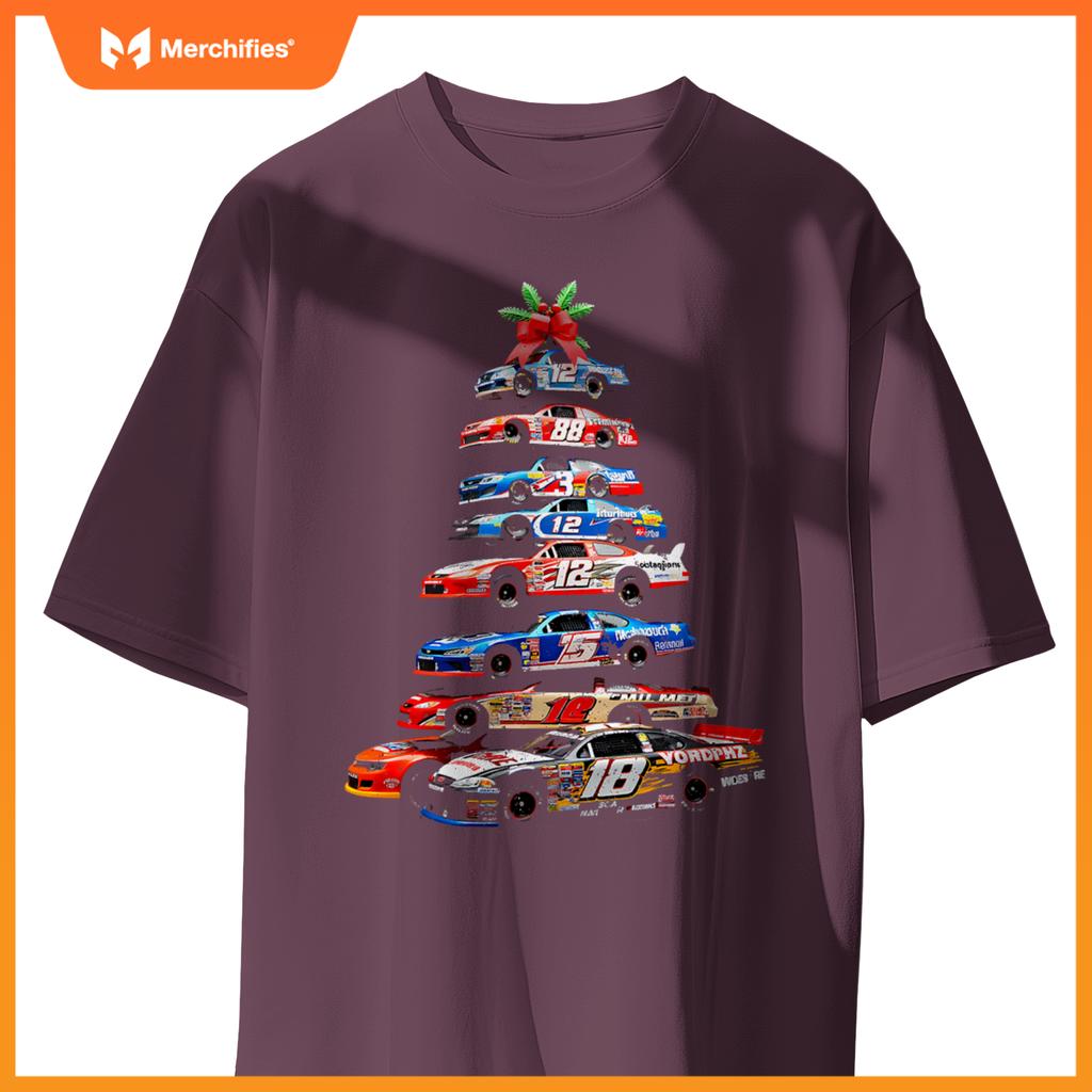 Race Car Christmas Tree  Holiday Racing T-Shirt