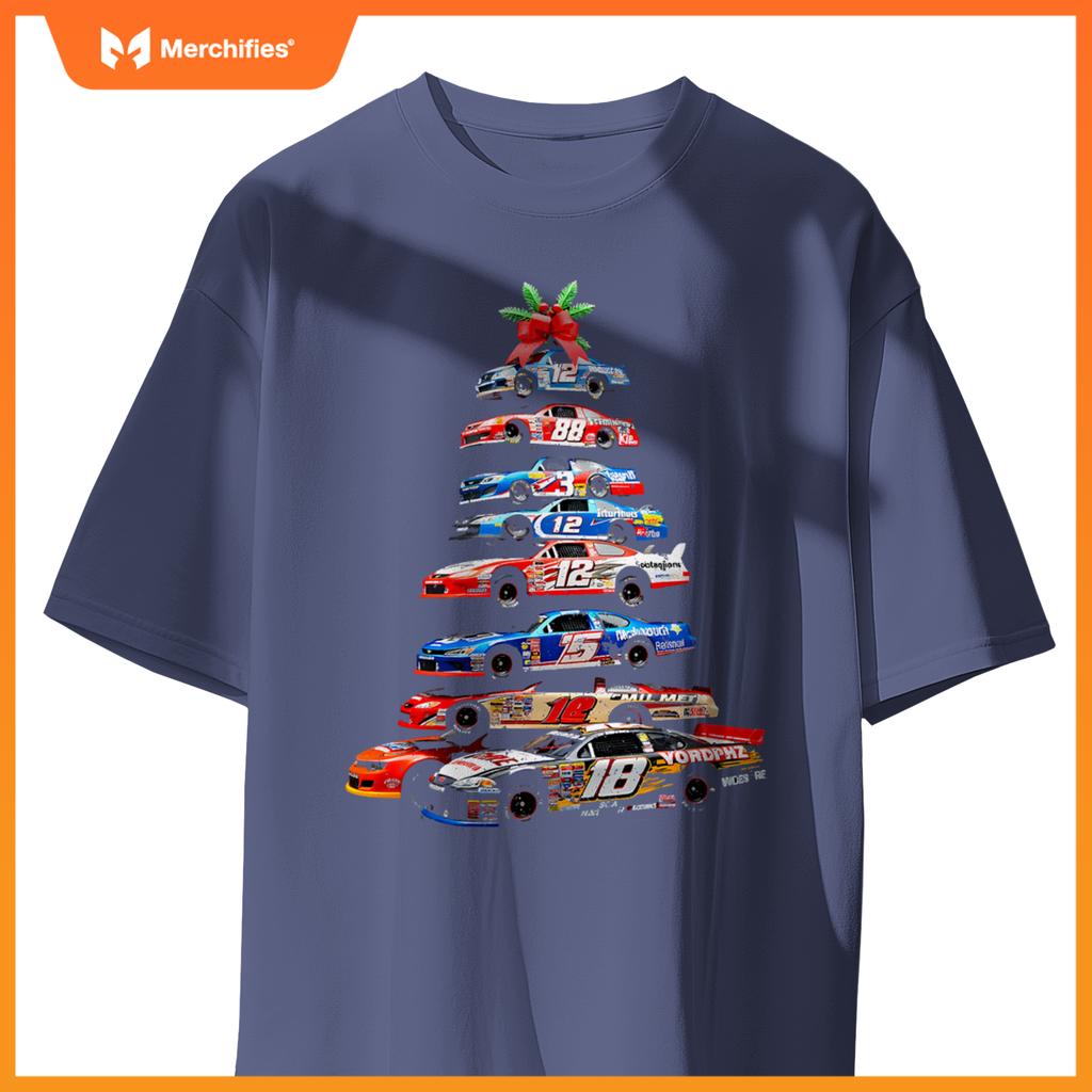 Race Car Christmas Tree  Holiday Racing T-Shirt