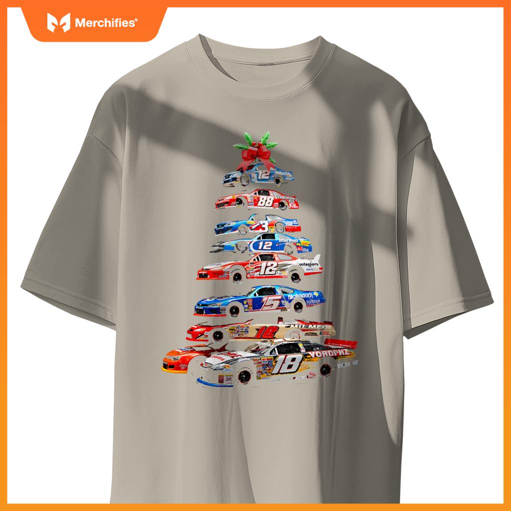 Race Car Christmas Tree  Holiday Racing T-Shirt