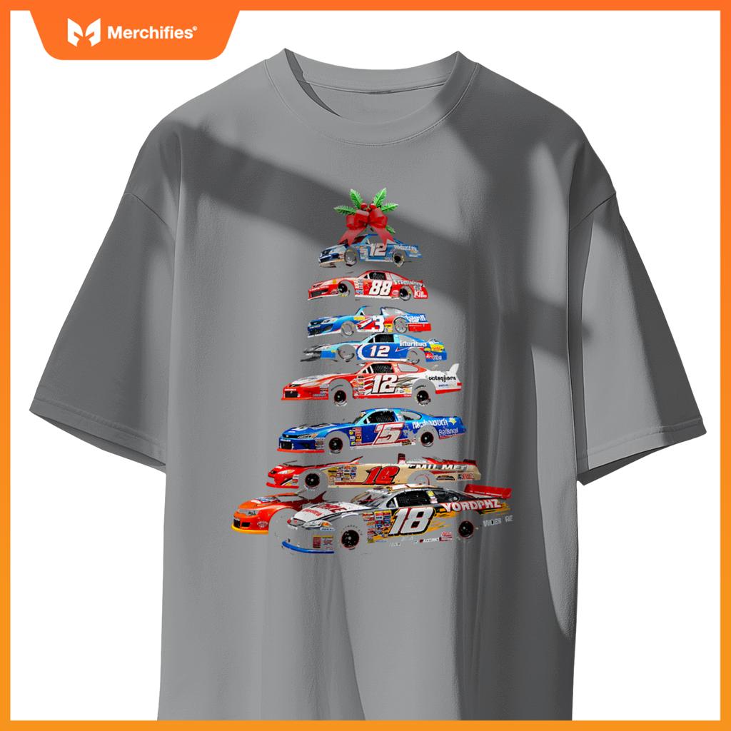 Race Car Christmas Tree  Holiday Racing T-Shirt