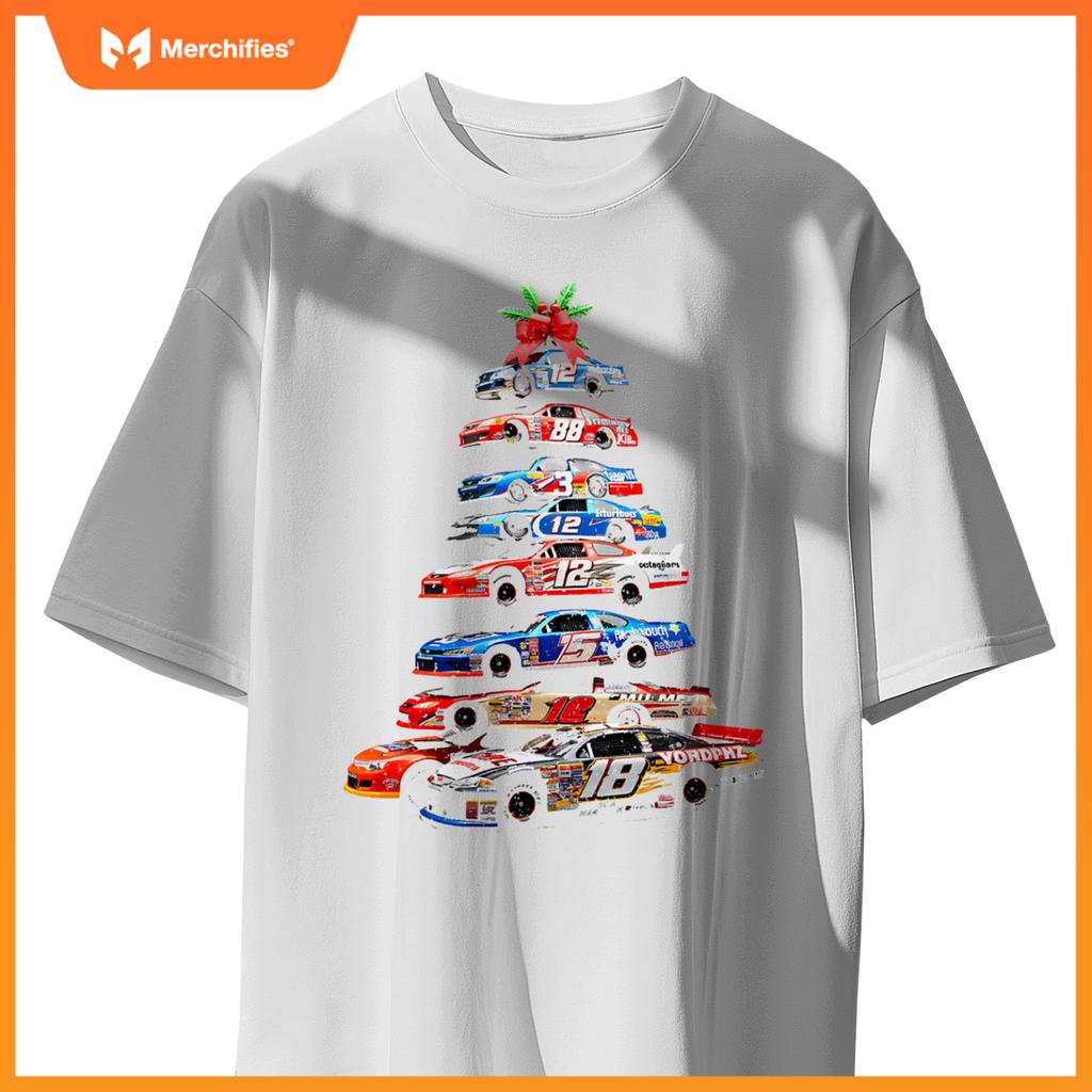 Race Car Christmas Tree  Holiday Racing T-Shirt