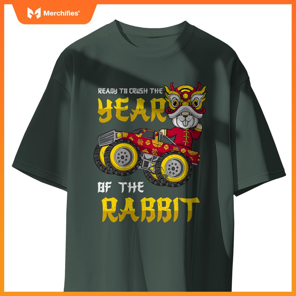 Ready To Crush Chinese Year Rabbit 2023 Monster Truck Boys T-Shirt