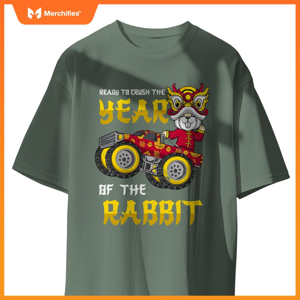Ready To Crush Chinese Year Rabbit 2023 Monster Truck Boys T-Shirt