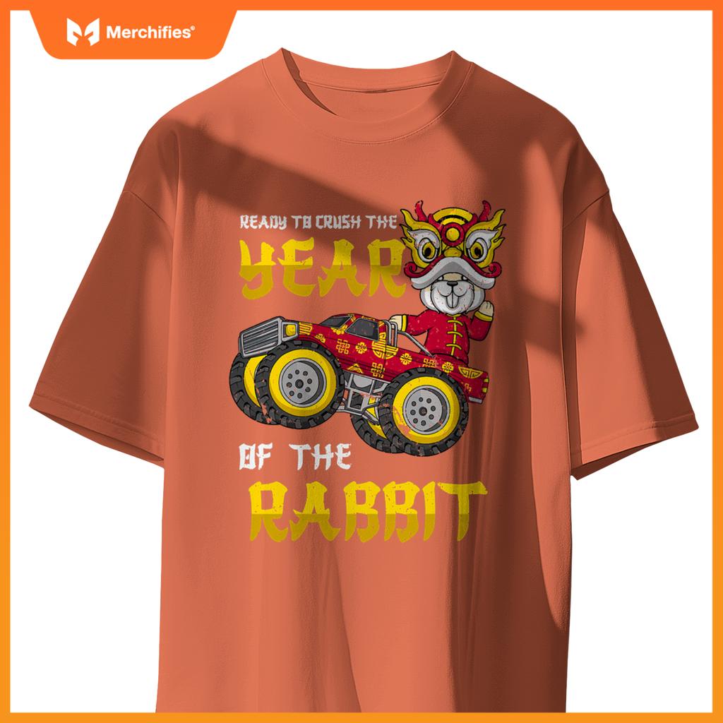 Ready To Crush Chinese Year Rabbit 2023 Monster Truck Boys T-Shirt