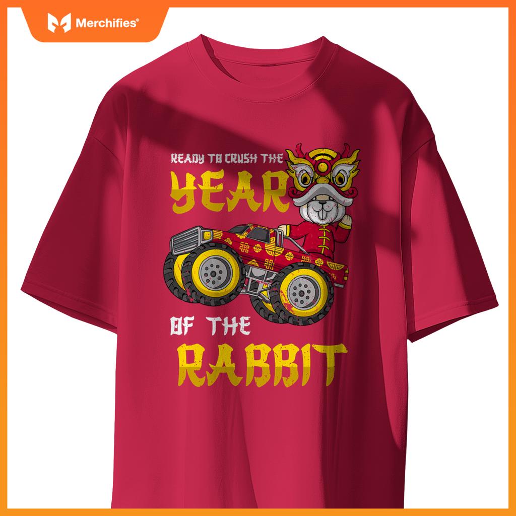 Ready To Crush Chinese Year Rabbit 2023 Monster Truck Boys T-Shirt