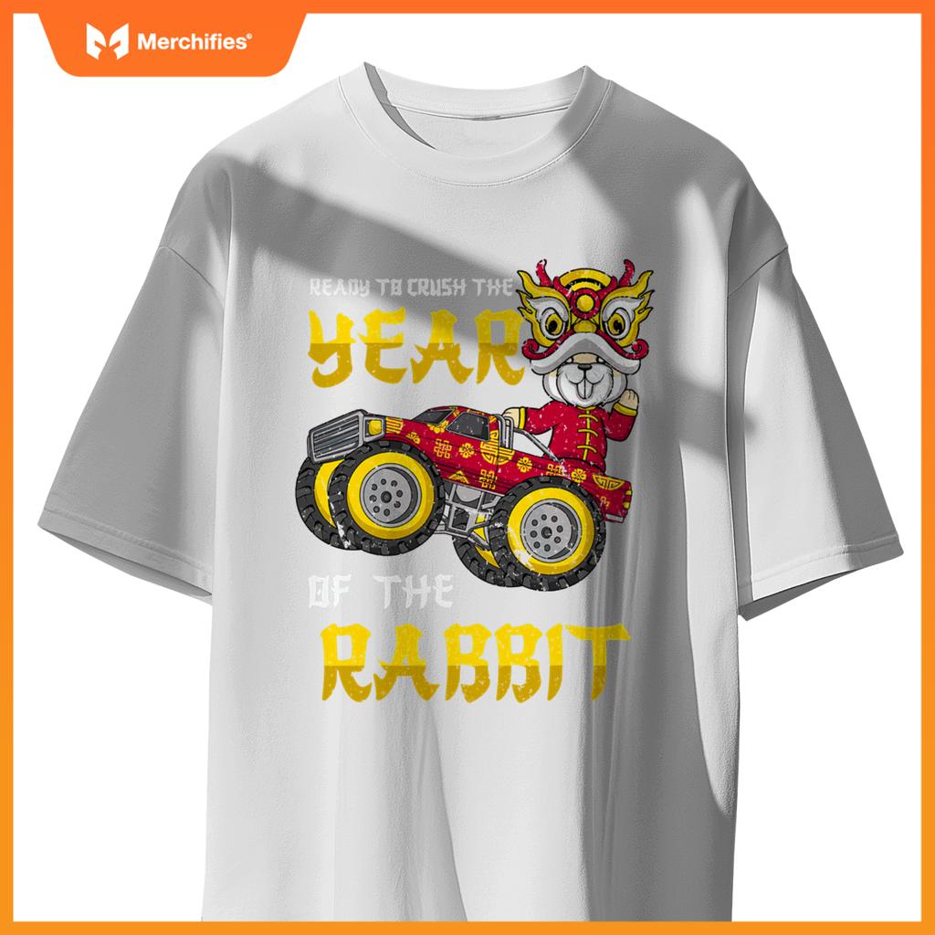Ready To Crush Chinese Year Rabbit 2023 Monster Truck Boys T-Shirt