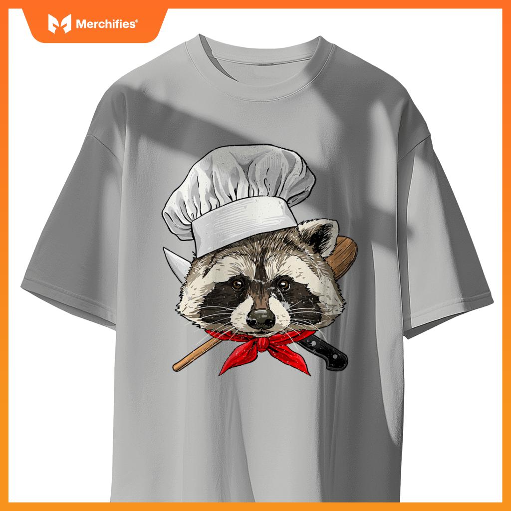 Restaurant Raccoon Chef Cook Culinary Kitchen Cooking Lover T-Shirt