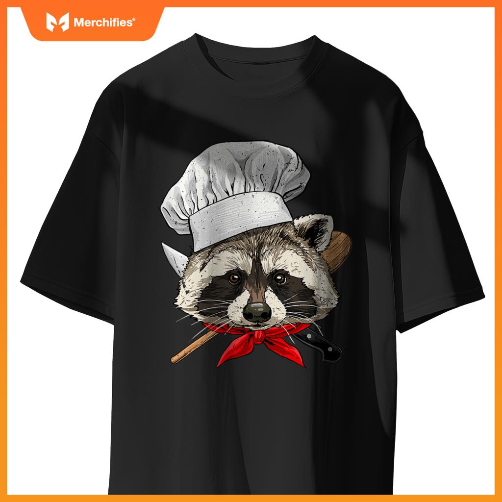 Restaurant Raccoon Chef Cook Culinary Kitchen Cooking Lover T-Shirt