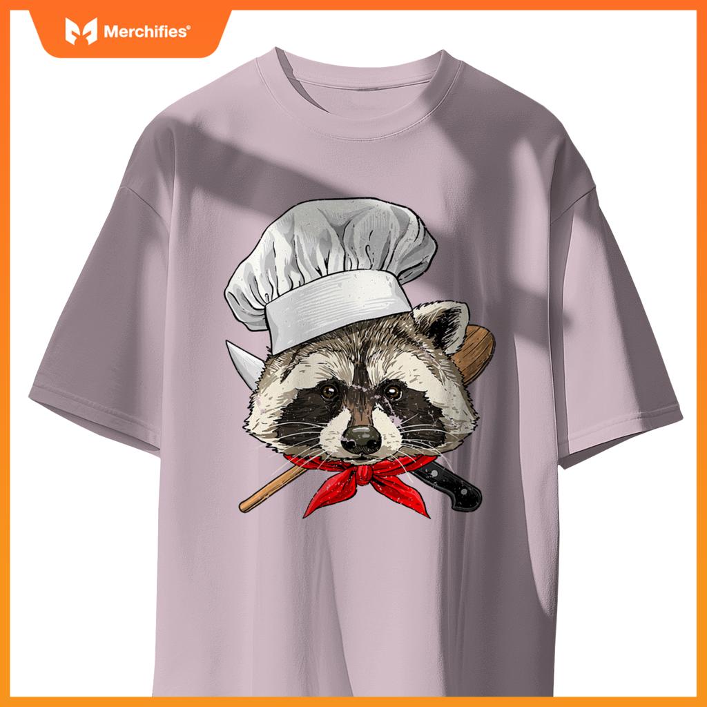 Restaurant Raccoon Chef Cook Culinary Kitchen Cooking Lover T-Shirt