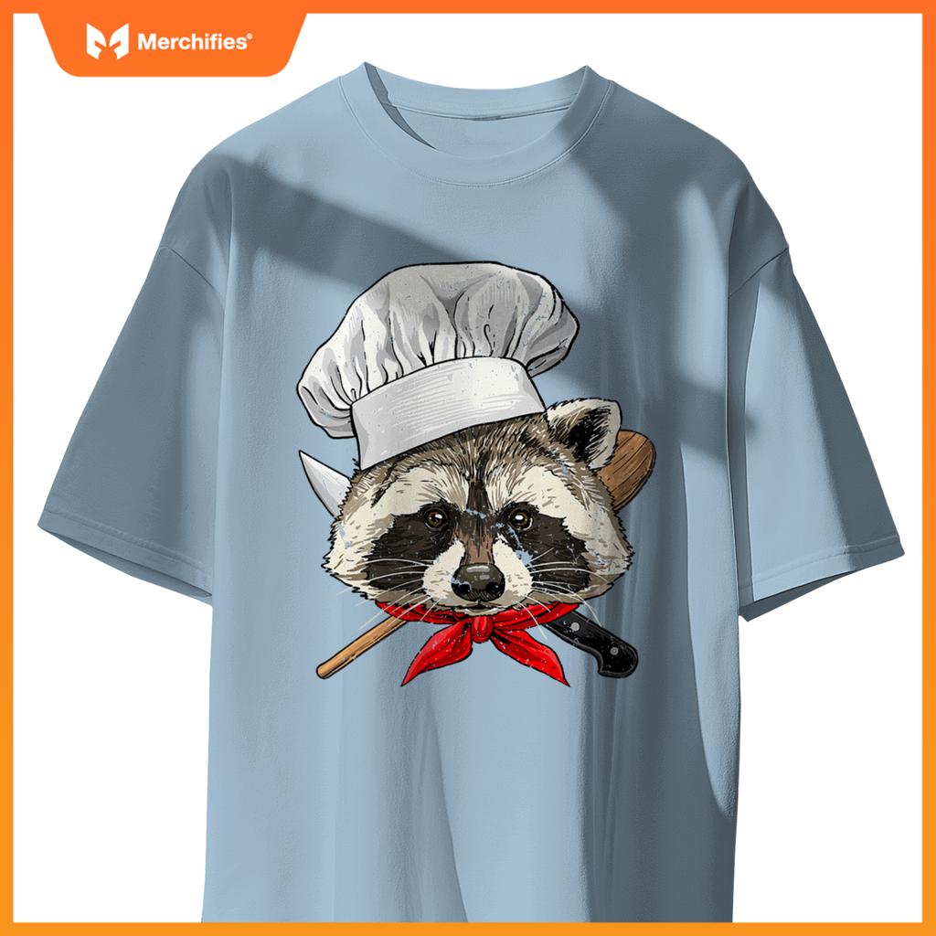 Restaurant Raccoon Chef Cook Culinary Kitchen Cooking Lover T-Shirt