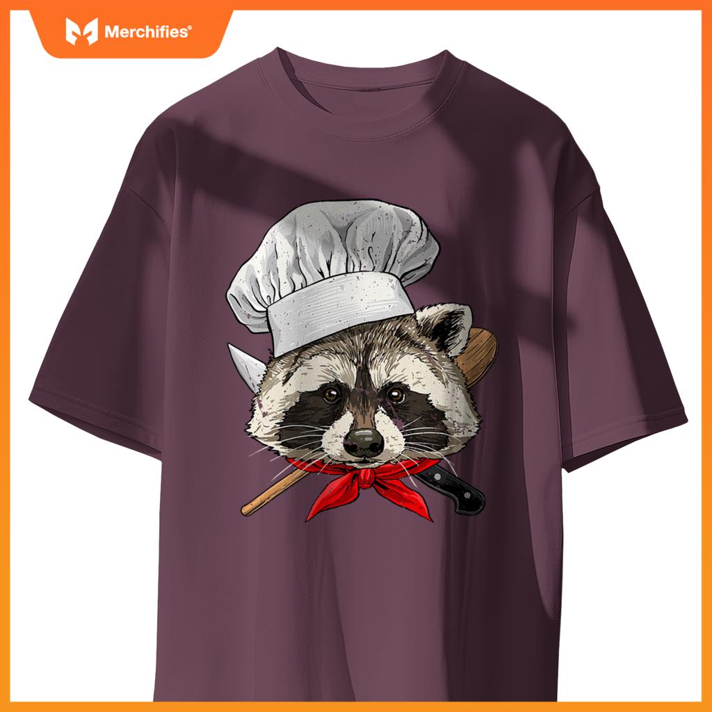 Restaurant Raccoon Chef Cook Culinary Kitchen Cooking Lover T-Shirt