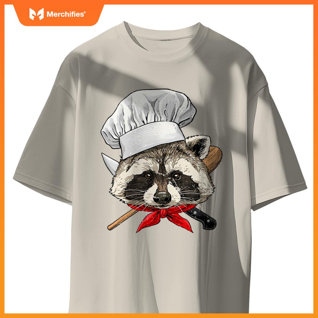 Restaurant Raccoon Chef Cook Culinary Kitchen Cooking Lover T-Shirt