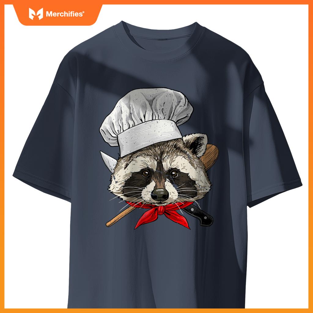 Restaurant Raccoon Chef Cook Culinary Kitchen Cooking Lover T-Shirt