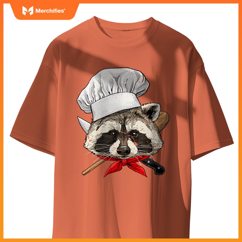 Restaurant Raccoon Chef Cook Culinary Kitchen Cooking Lover T-Shirt