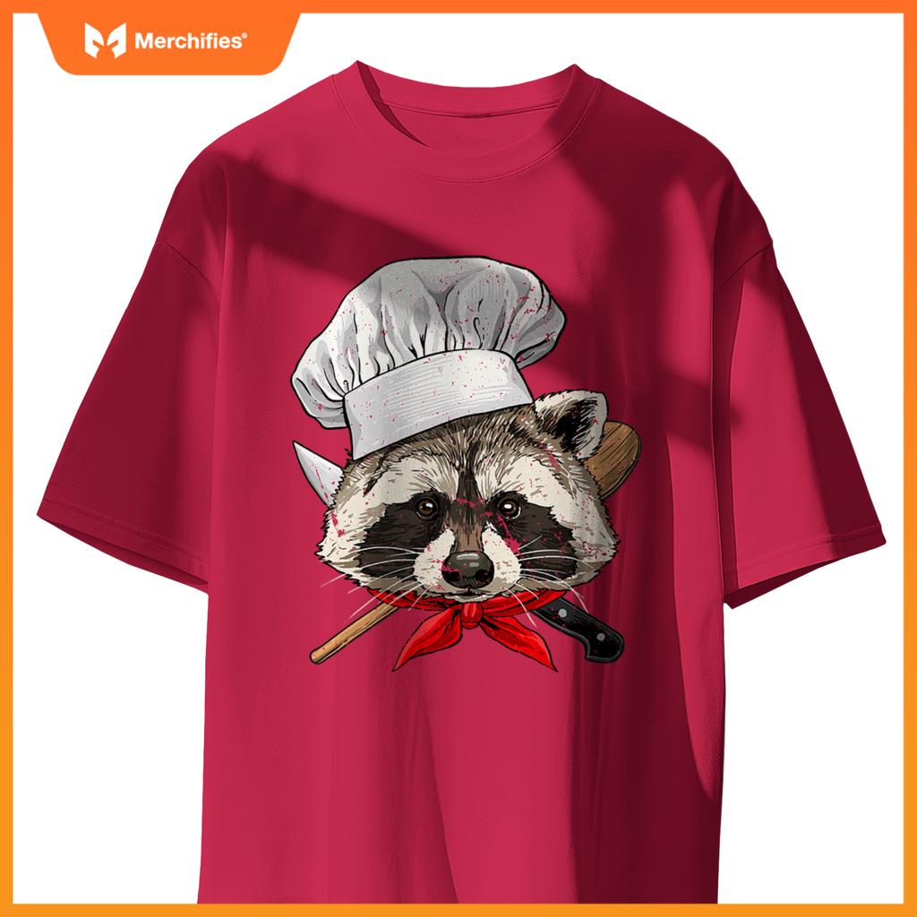 Restaurant Raccoon Chef Cook Culinary Kitchen Cooking Lover T-Shirt