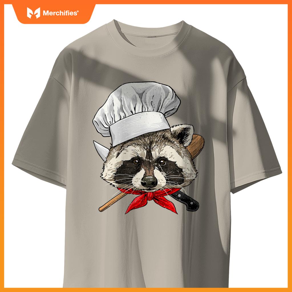 Restaurant Raccoon Chef Cook Culinary Kitchen Cooking Lover T-Shirt