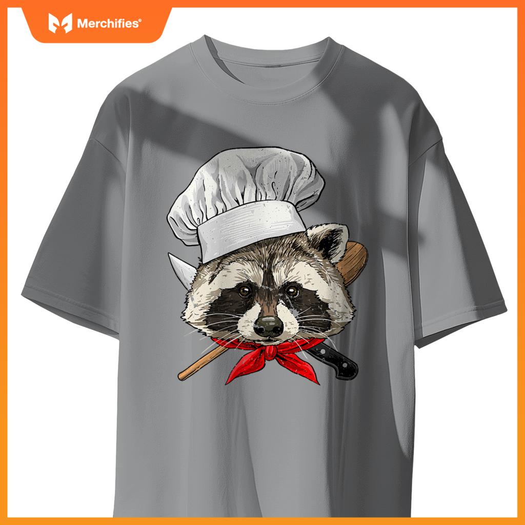 Restaurant Raccoon Chef Cook Culinary Kitchen Cooking Lover T-Shirt