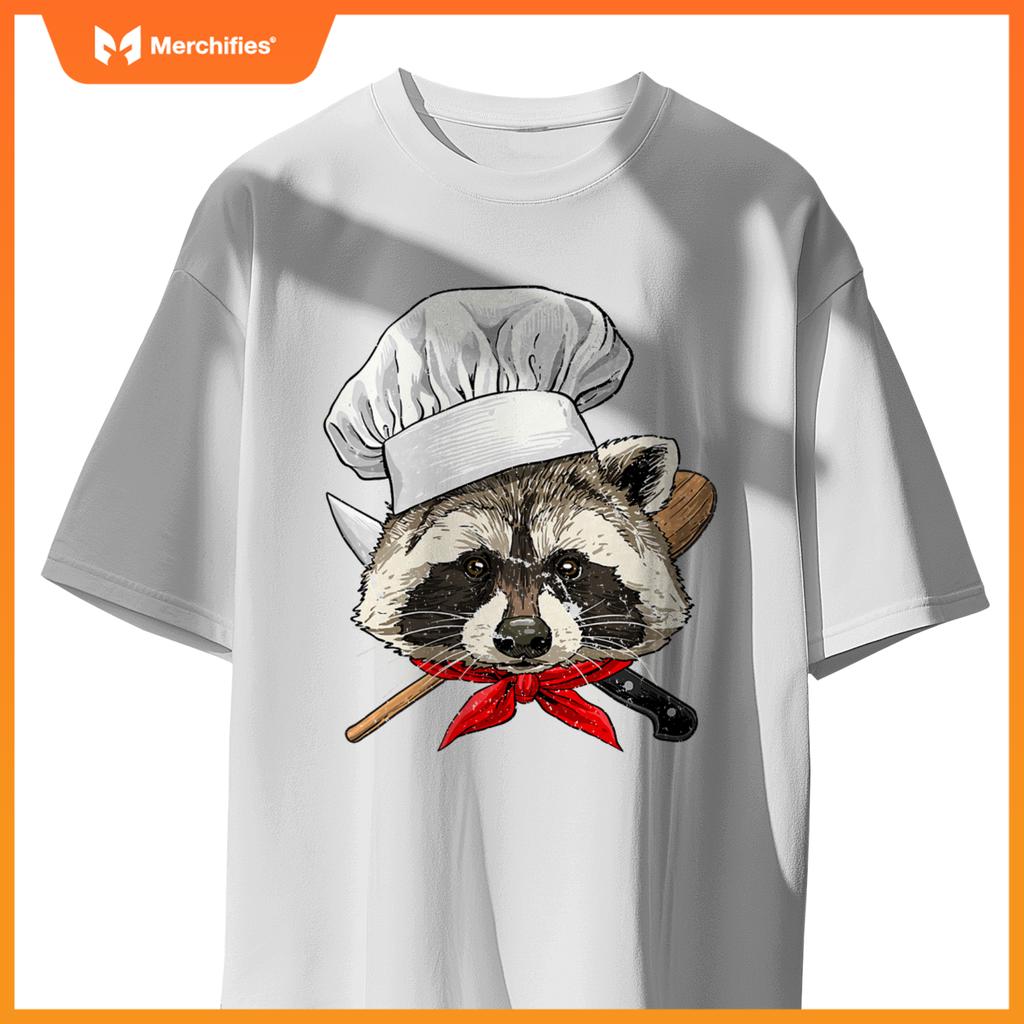Restaurant Raccoon Chef Cook Culinary Kitchen Cooking Lover T-Shirt