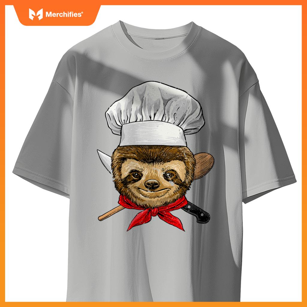 Restaurant Sloth Chef Cook Kitchen Cooking Lover Animal T-Shirt