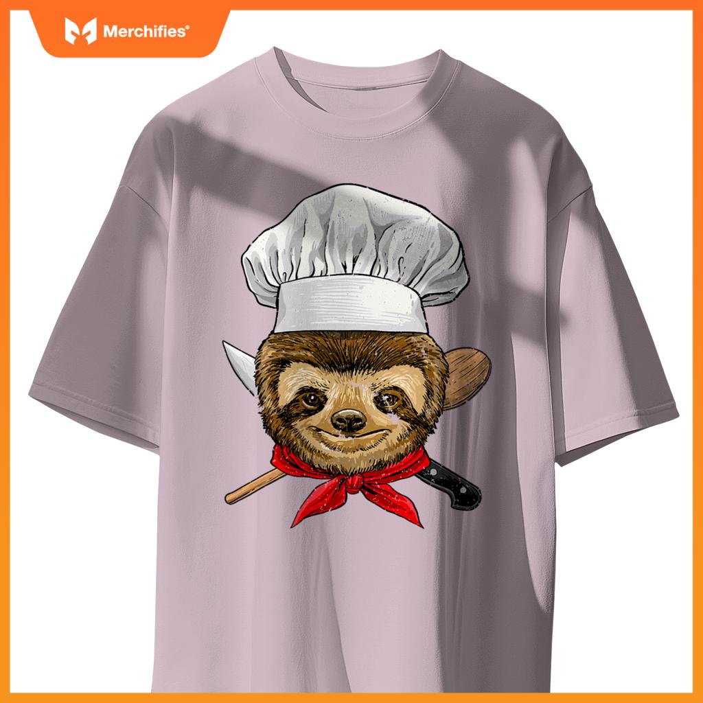 Restaurant Sloth Chef Cook Kitchen Cooking Lover Animal T-Shirt