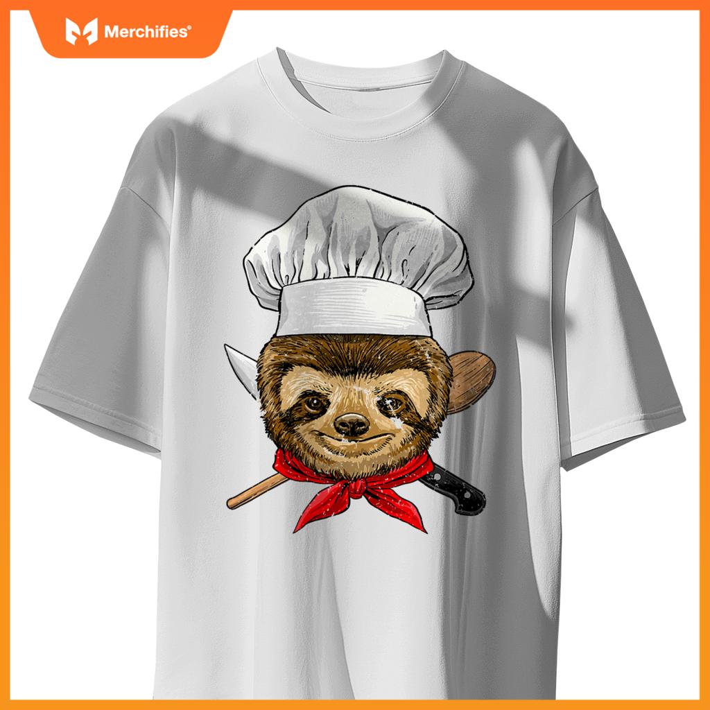 Restaurant Sloth Chef Cook Kitchen Cooking Lover Animal T-Shirt