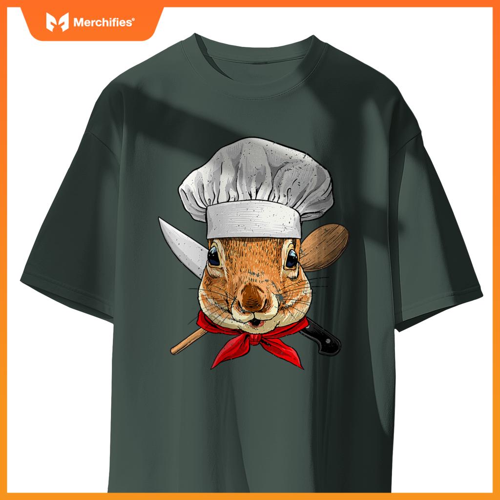 Restaurant Squirrel Chef Cook Kitchen Cooking Lover Rodents T-Shirt