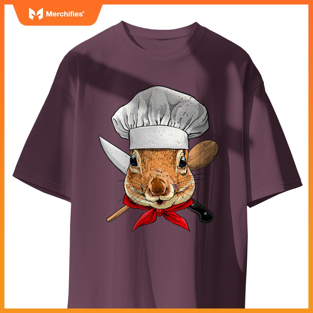 Restaurant Squirrel Chef Cook Kitchen Cooking Lover Rodents T-Shirt