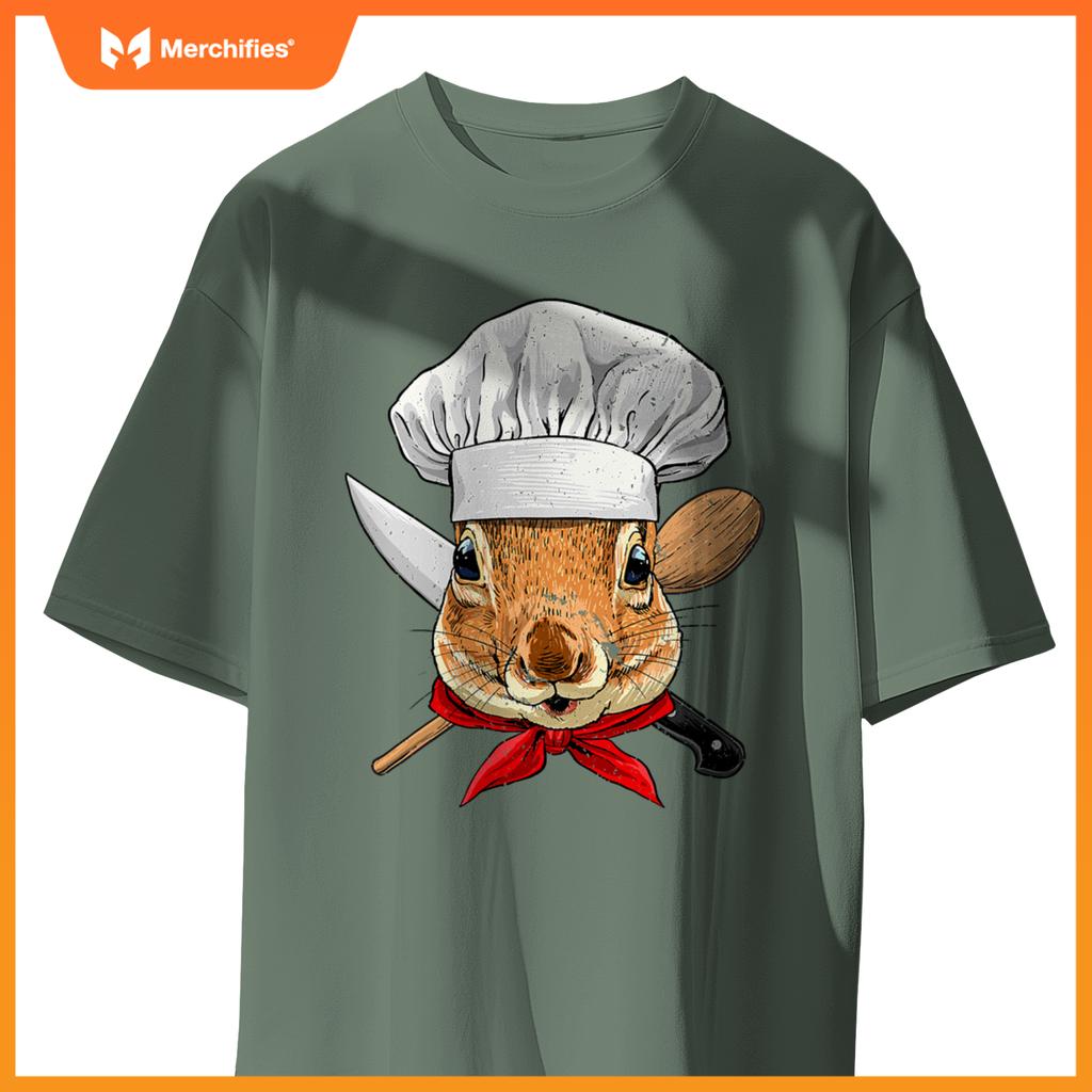 Restaurant Squirrel Chef Cook Kitchen Cooking Lover Rodents T-Shirt