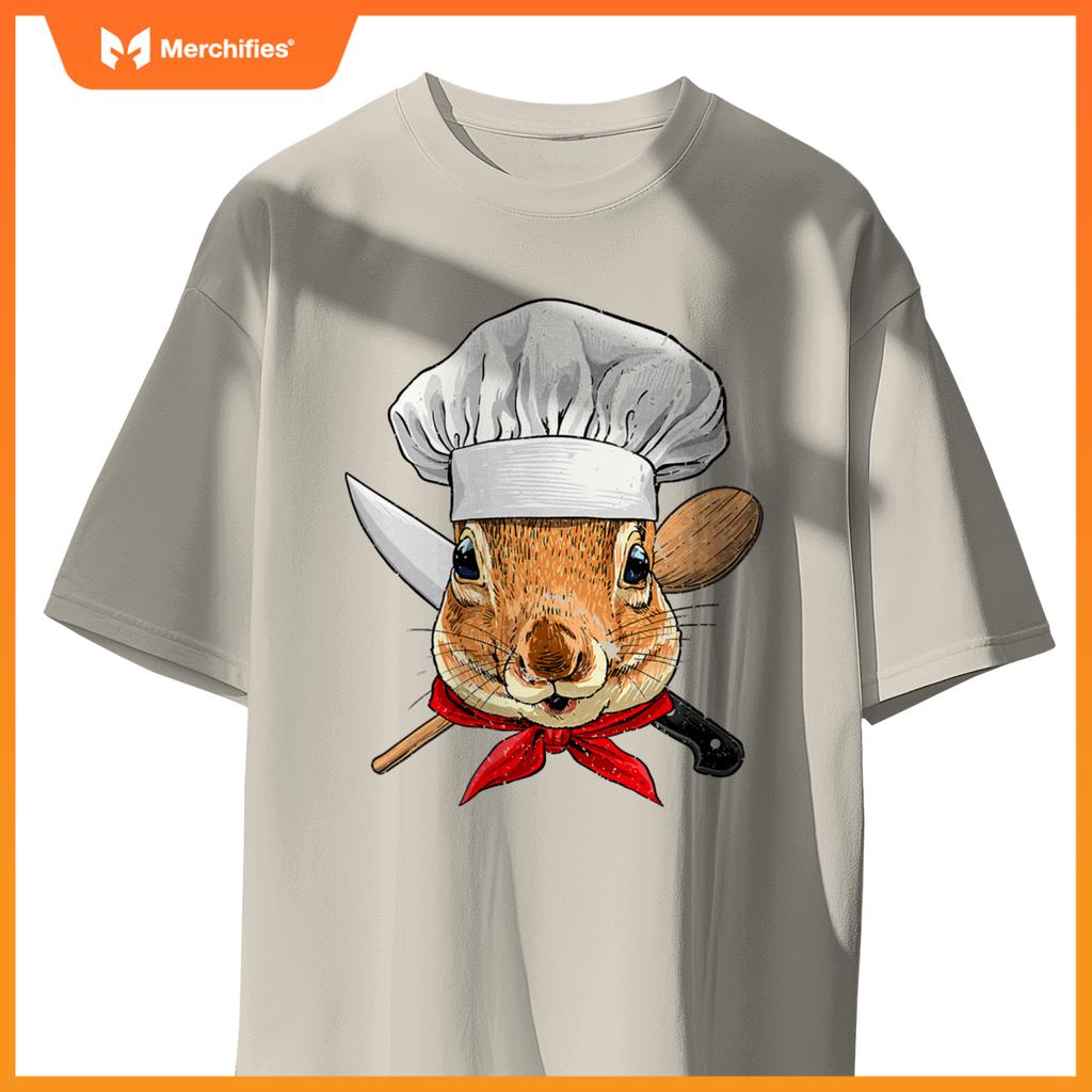 Restaurant Squirrel Chef Cook Kitchen Cooking Lover Rodents T-Shirt