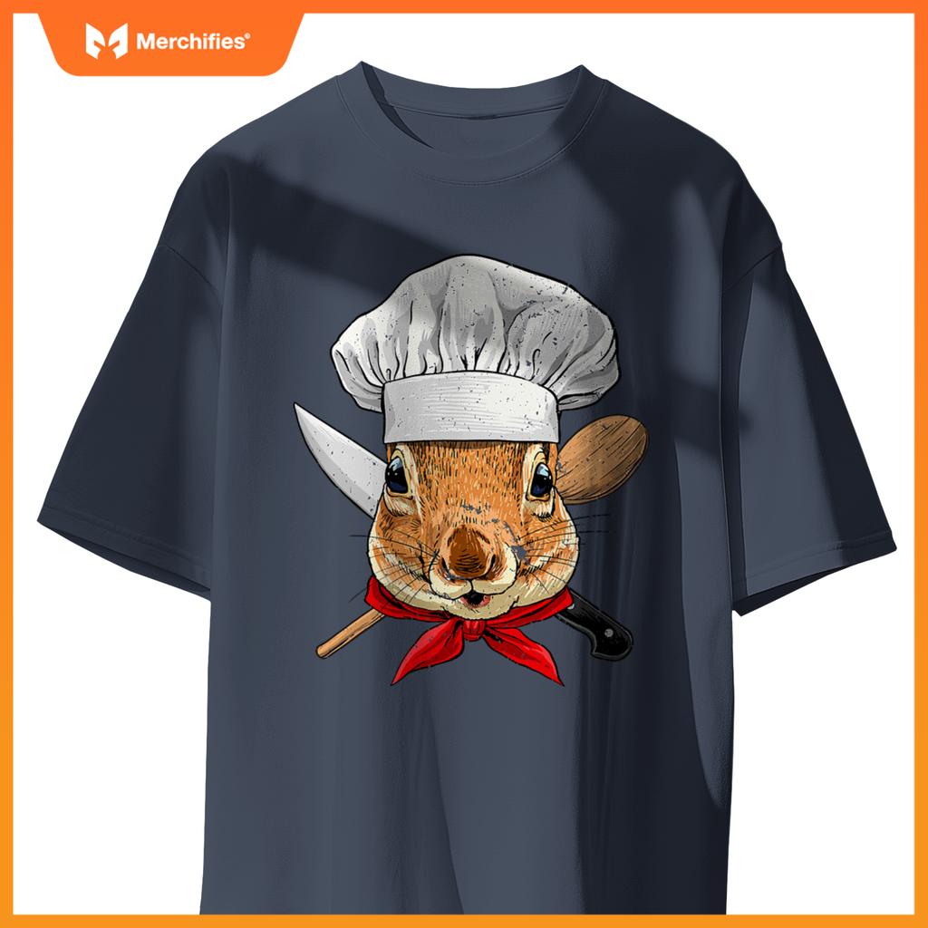 Restaurant Squirrel Chef Cook Kitchen Cooking Lover Rodents T-Shirt