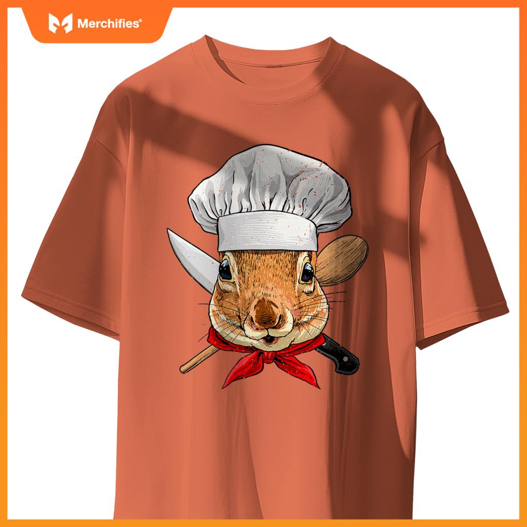 Restaurant Squirrel Chef Cook Kitchen Cooking Lover Rodents T-Shirt