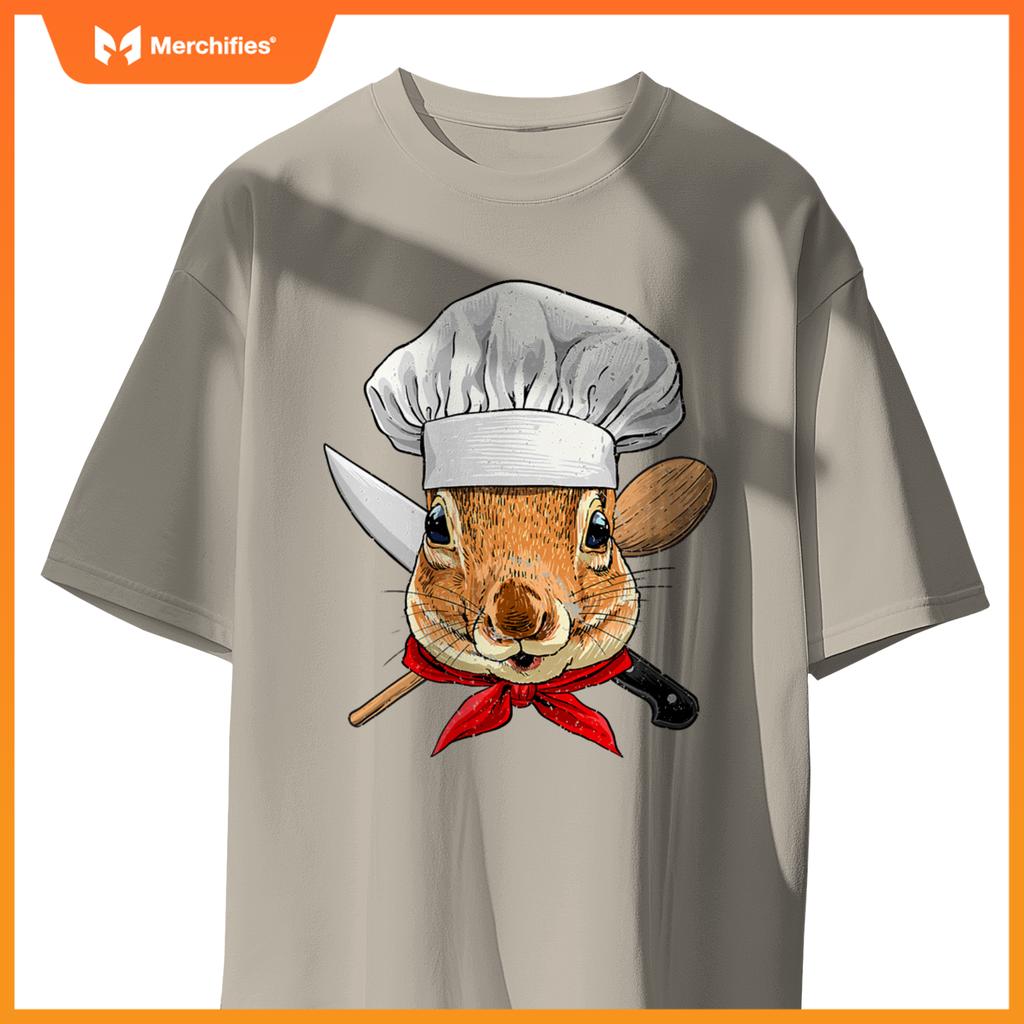 Restaurant Squirrel Chef Cook Kitchen Cooking Lover Rodents T-Shirt