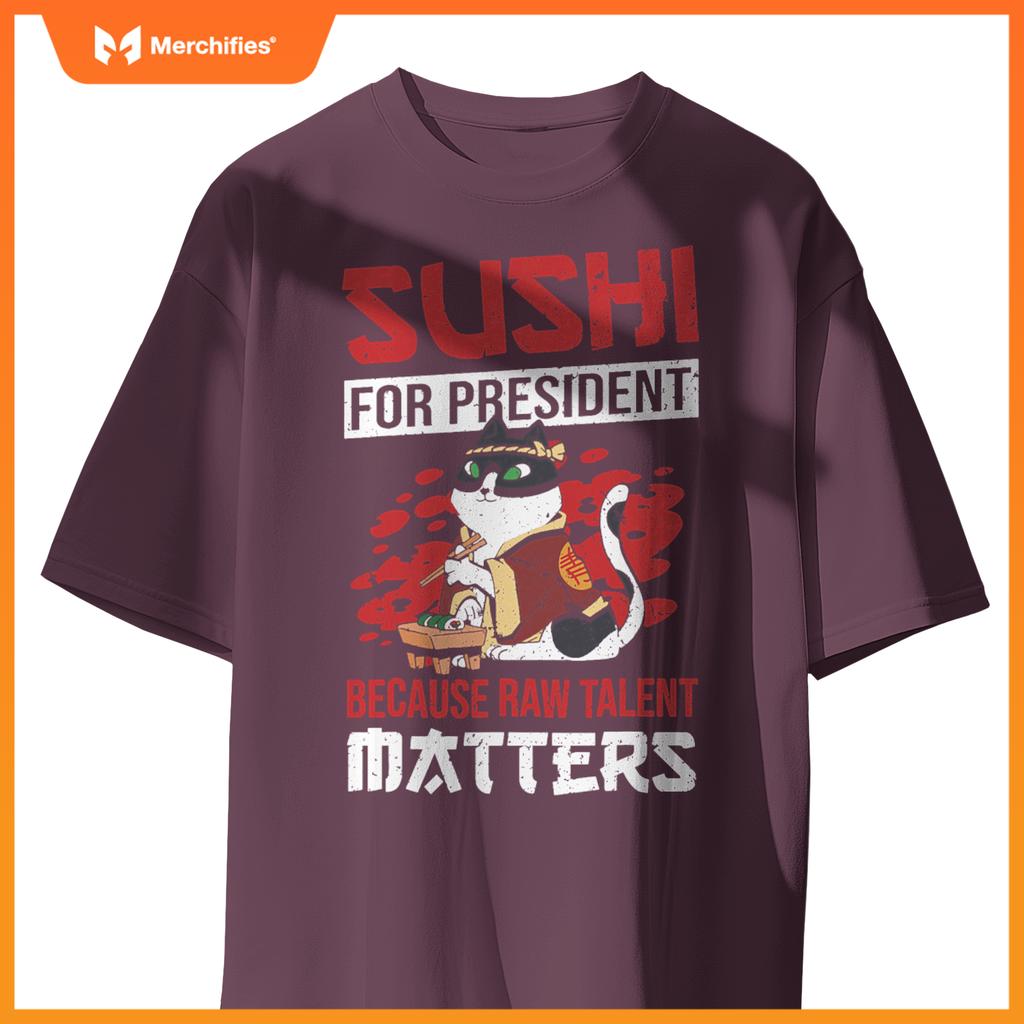 Rice Salmon Sushi Chef Costume T-Shirt