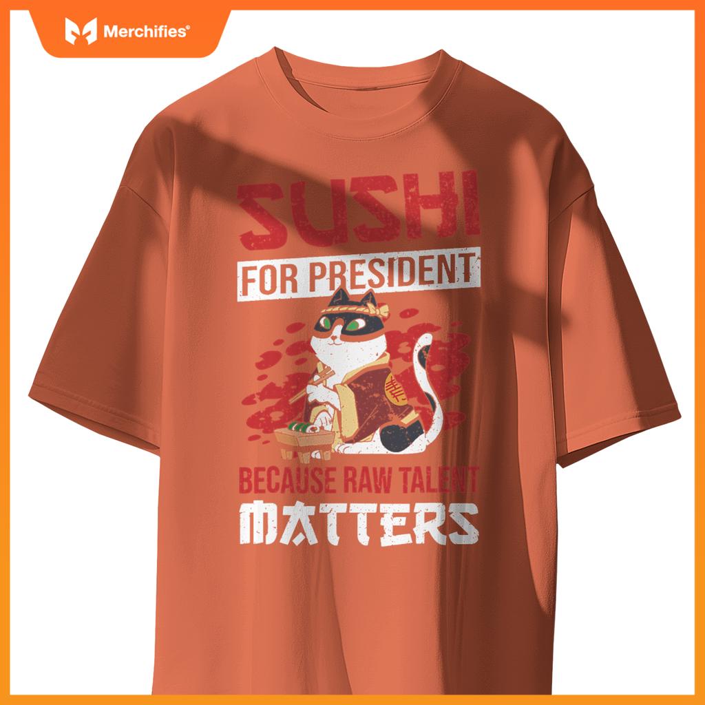 Rice Salmon Sushi Chef Costume T-Shirt