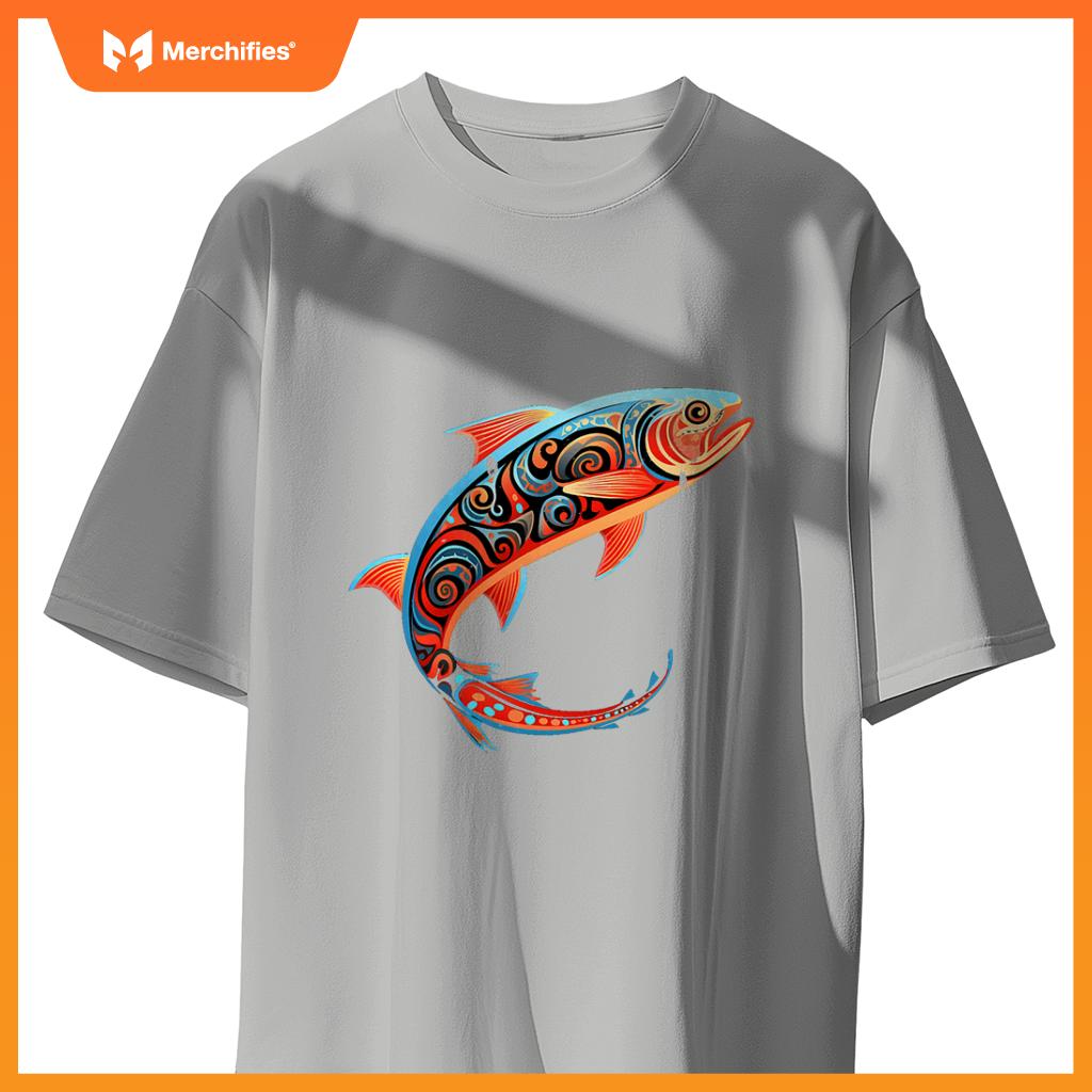 Salmon Native American Indian Tribal Fish Indigenous T-Shirt