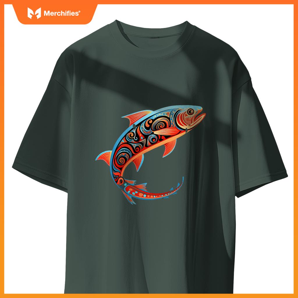 Salmon Native American Indian Tribal Fish Indigenous T-Shirt