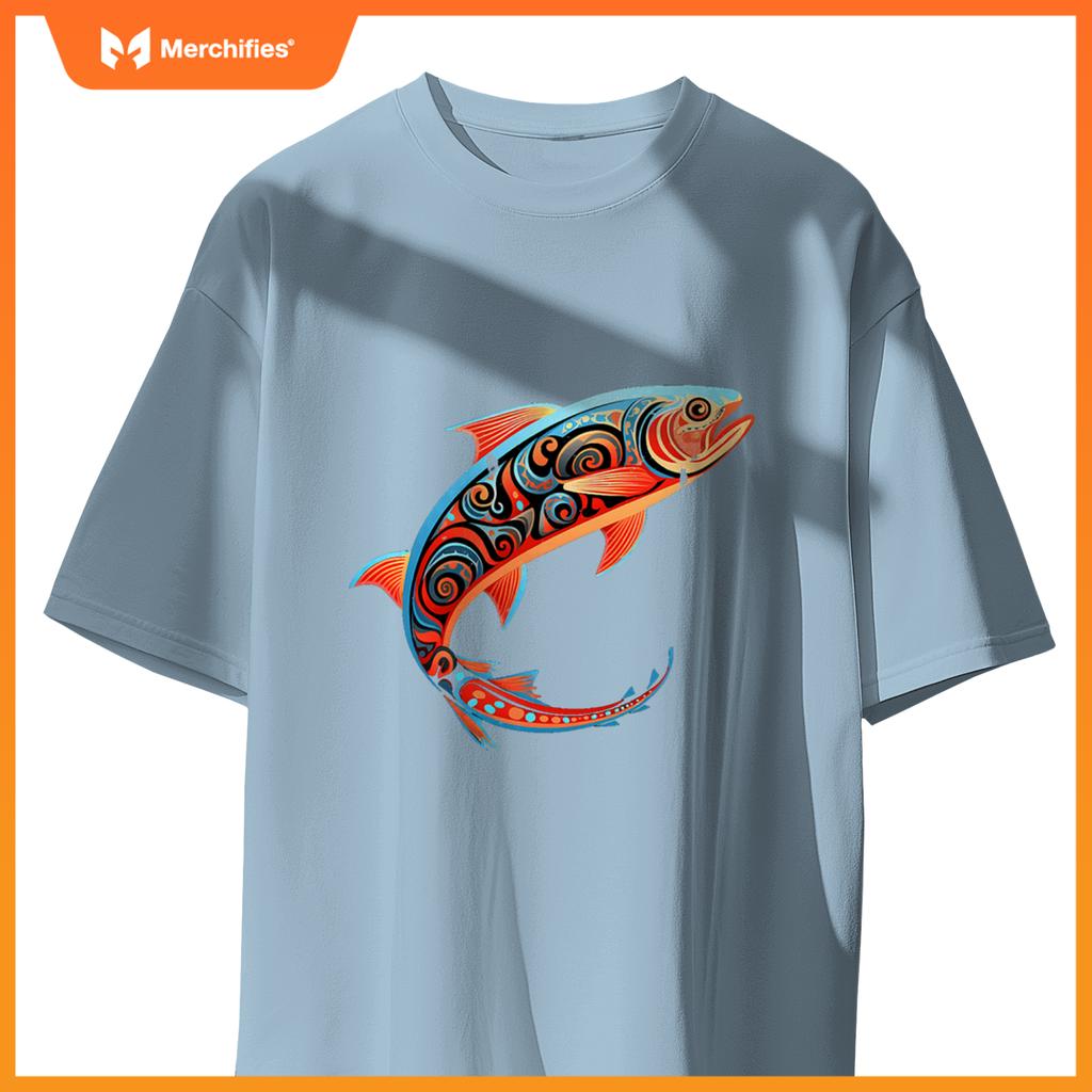 Salmon Native American Indian Tribal Fish Indigenous T-Shirt